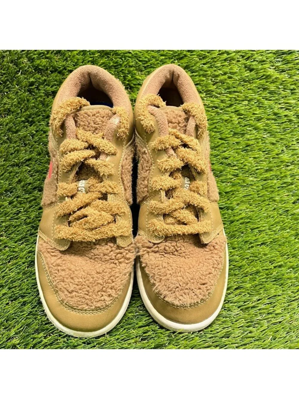 Nike Air Jordan 1 Low Utility Girls Size 4Y Brown Pink Athletic Shoes Sneakers